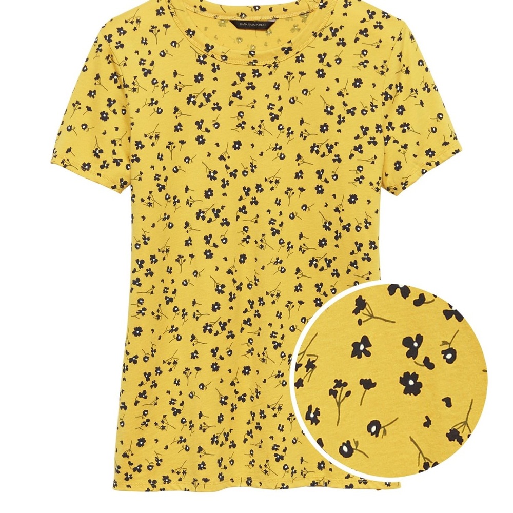 NWT Banana Republic (S) cotton Daisy T-shirt Short sleeve